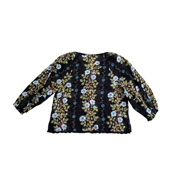 Etro black floral print blouse size 38 - Picture 3 of 8
